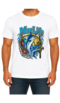 Catch of the Day White Front T-shirt mockup